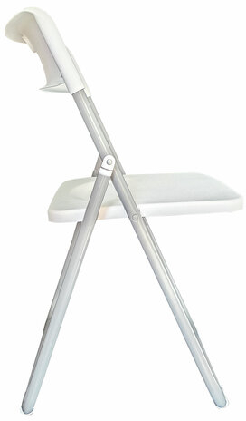 Стул складной BRABIX "Golf Lite CF-017", серебристый каркас, пластик белый, 532896