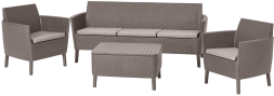 Комплект садовой мебели из ротангат Салемо трипл сет (Salemo 3 seater set) капучино