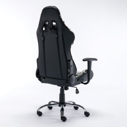 Кресло компьютерное BRABIX &quot;Military GM-140&quot;, две подушки, экокожа, черное с рисунком милитари, 532802