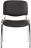 Стул для персонала и посетителей &quot;ИЗО&quot;, хромированный каркас, кожзам черный Z-11, К3