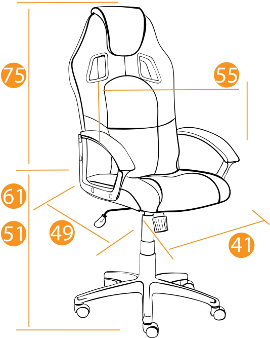 Кресло DRIVER кож/зам/ткань, зеленый/серый, 36-001/12