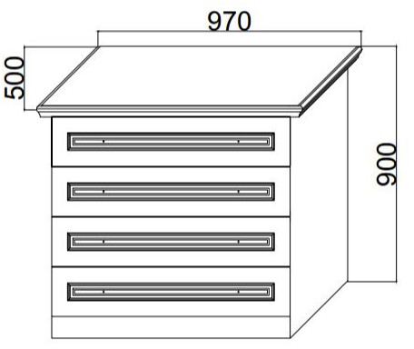 Комод (б/подзеркальника) Каталея NEW