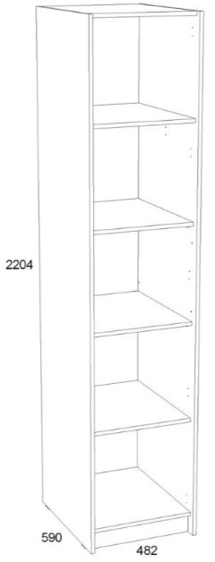 Шкаф для одежды Фолк НМ 014.02