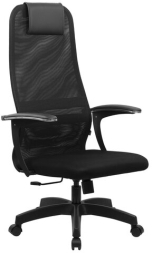 Кресло офисное BRABIX PREMIUM "Ultimate EX-801" пластик, плотная двойная сетка Х2, черное, 532922