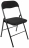 Стул складной BRABIX &quot;Golf CF-007&quot;, чёрный каркас, чёрная ткань, гофрокороб, 533025