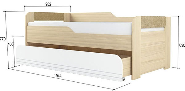 Кровать 2-уровневая Стиль 900.1 NEW