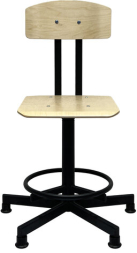 Стул кресло кассира, швеи, ресепшен РС37/РС67ЛФ, на винте, без подлокотников, фанера