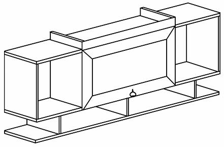 Полка навесная "Инна" 613 (денвер темный)
