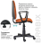 Кресло BRABIX &quot;Prestige Start MG-312&quot;, эргономичная спинка, ткань, оранжевое, 531922