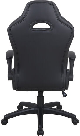 Кресло компьютерное BRABIX &quot;Skill GM-005&quot;, откидные подлокотники, экокожа, черное/белое, 532493