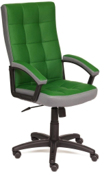 Кресло TRENDY кож/зам/ткань, зеленый/серый, 36-001/12