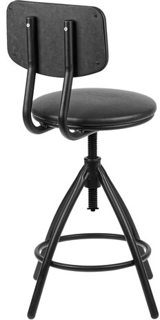 Стул кресло кассира, ресепшен РС61/Д, на винте, без подлокотников, кожзам, черное