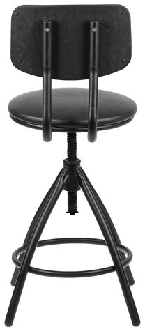 Стул кресло кассира, ресепшен РС61/Д, на винте, без подлокотников, кожзам, черное