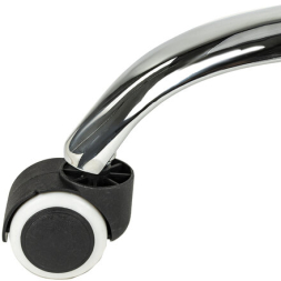 Кресло стул BRABIX "Eames MG-310 CH", хром, пластик белый, ткань серая, 532924