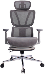 Кресло BRABIX PREMIUM "Evolution ER-700", подножка, слайдер, синхромеханизм, сетка, серое, 532948