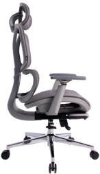 Кресло BRABIX PREMIUM "Evolution ER-700", подножка, слайдер, синхромеханизм, сетка, серое, 532948