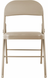 Стул складной BRABIX "Golf Plus CF-003 КОМФОРТ", бежевый каркас, кожзам бежевый, В КОРОБЕ, 533027