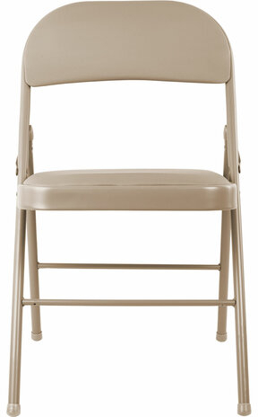 Стул складной BRABIX &quot;Golf Plus CF-003 КОМФОРТ&quot;, бежевый каркас, кожзам бежевый, В КОРОБЕ, 533027