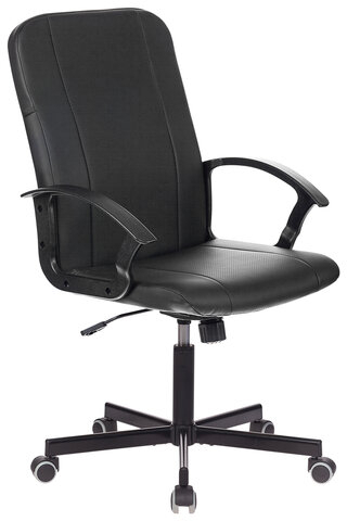 Кресло офисное BRABIX &quot;Simple EX-521&quot;, компактная упаковка, экокожа, черное, 532103