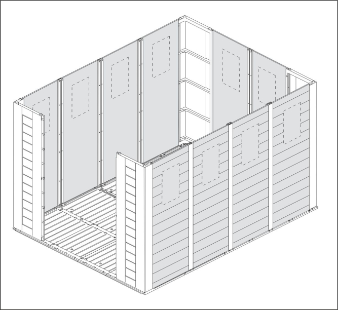 Сарай Фактор 8x11 (Factor 8x11), бежевый