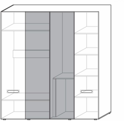 Шкаф 4Д Амбра