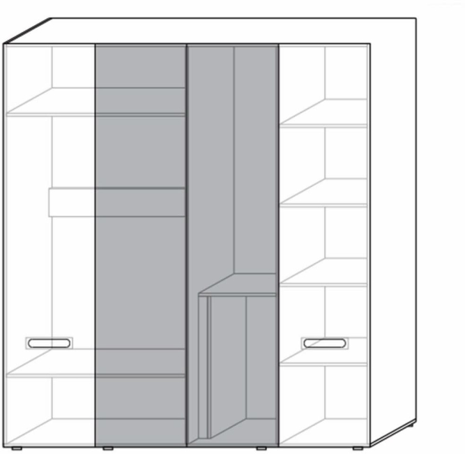 Шкаф 4Д Амбра
