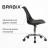 Кресло стул BRABIX &quot;Eames MG-310 CH&quot;, хром, пластик черный, экокожа черная, 532925