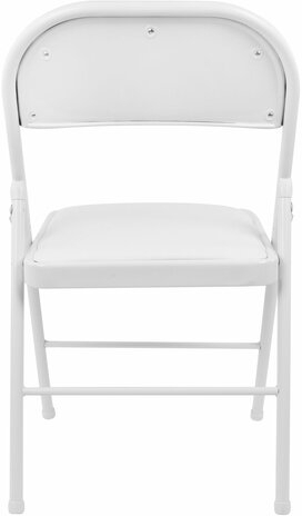 Стул складной BRABIX &quot;Golf Plus CF-003 КОМФОРТ&quot;, белый каркас, кожзам белый, В КОРОБЕ, 533028