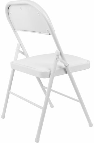 Стул складной BRABIX &quot;Golf Plus CF-003 КОМФОРТ&quot;, белый каркас, кожзам белый, В КОРОБЕ, 533028