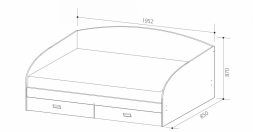 Кровать с ящиками Юниор-3