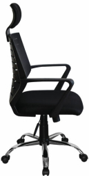 Кресло BRABIX &quot;Victory MG-016&quot;, подголовник, хром, черное, 531924