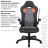 Кресло компьютерное BRABIX &quot;Skill GM-005&quot;, откидные подлокотники, экокожа, черное/оранжевое, 532495