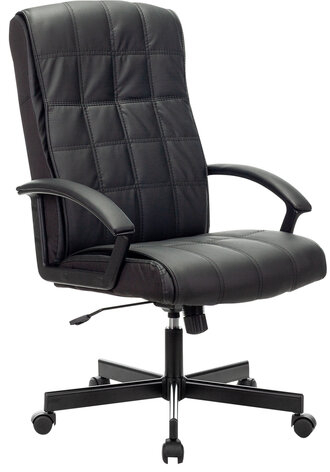 Кресло офисное BRABIX &quot;Quadro EX-524&quot;, компактная упаковка, экокожа, черное, 532104