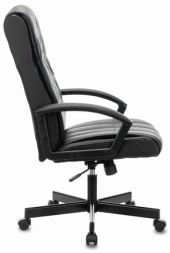 Кресло офисное BRABIX "Quadro EX-524", компактная упаковка, экокожа, черное, 532104