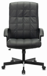 Кресло офисное BRABIX "Quadro EX-524", компактная упаковка, экокожа, черное, 532104