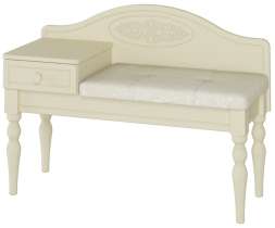 Банкетка Ассоль плюс АС-41 (ящик слева) ваниль