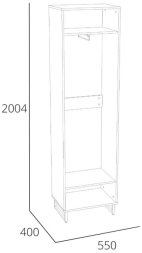Шкаф для одежды Фолк НМ 014.01
