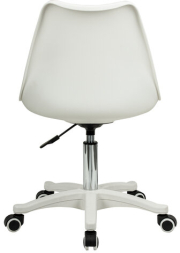 Кресло стул BRABIX &quot;Eames MG-310 PL&quot;, пластик белый, экокожа белая, 532926