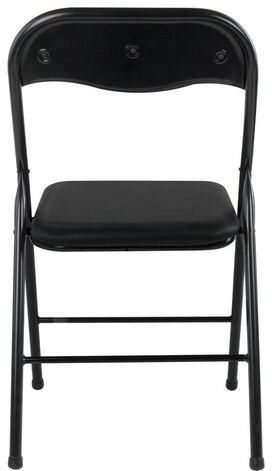 Стулья складные BRABIX &quot;Golf CF-007&quot;, КОМПЛЕКТ 2 шт., черный каркас, кожзам черный, 533029