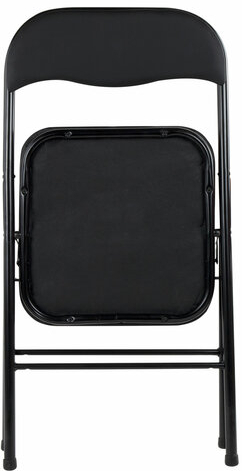 Стулья складные BRABIX &quot;Golf CF-007&quot;, КОМПЛЕКТ 2 шт., черный каркас, кожзам черный, 533029