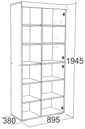 Шкаф комбинированный высокий Ольга 19