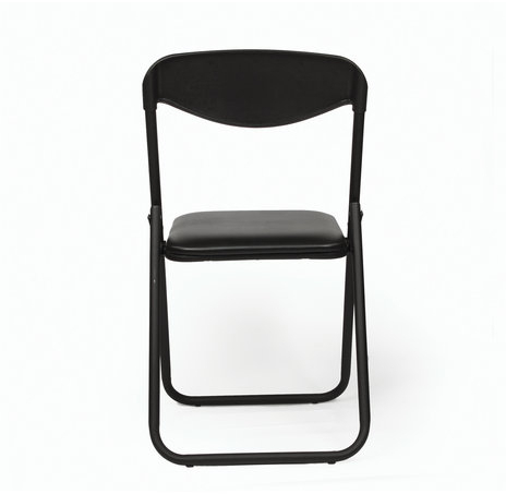 Стул для посетителей складной &quot;Jack Black&quot;, черный каркас, кожзам черный, Jack V-Cerata