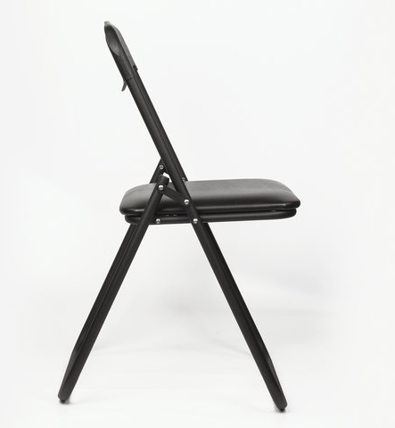 Стул для посетителей складной &quot;Jack Black&quot;, черный каркас, кожзам черный, Jack V-Cerata