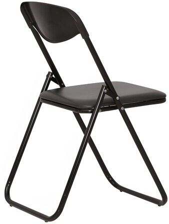 Стул для посетителей складной &quot;Jack Black&quot;, черный каркас, кожзам черный, Jack V-Cerata