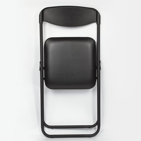 Стул для посетителей складной &quot;Jack Black&quot;, черный каркас, кожзам черный, Jack V-Cerata
