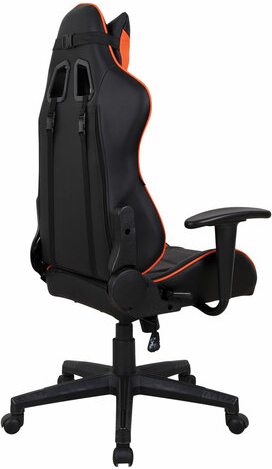 Кресло компьютерное BRABIX &quot;GT Racer GM-100&quot;, две подушки, экокожа, черное/оранжевое, 531925