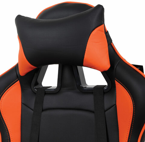 Кресло компьютерное BRABIX &quot;GT Racer GM-100&quot;, две подушки, экокожа, черное/оранжевое, 531925