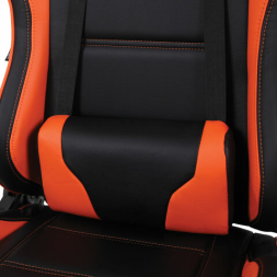 Кресло компьютерное BRABIX &quot;GT Racer GM-100&quot;, две подушки, экокожа, черное/оранжевое, 531925