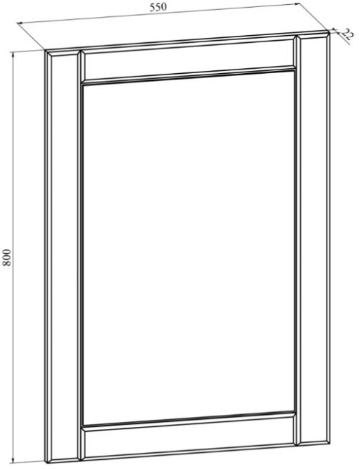 Зеркало Изабель ИЗ-90 белое дерево