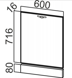 Фасад для посудомоечной машины Бостон